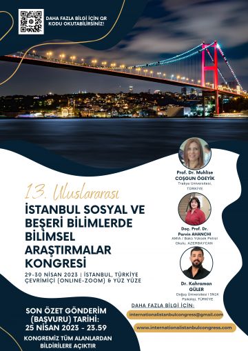 13. Uluslararası İstanbul Sosyal ve Beşeri Bilimlerde Bilimsel Araştırmalar Kongresi