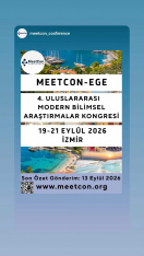 MEETCON- EGE  4. ULUSLARASI MODERN BİLİMSEL ARAŞTIRMALAR KONGRESİ