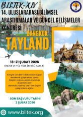 BİLTEK 14. Uluslararası Bilimsel Araştırmalar ve Güncel Gelişmeler Kongresi