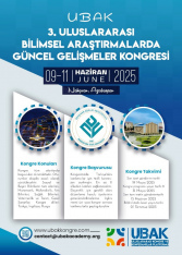 UBAK 3. Uluslararası Bilimsel Araştırmalar Kongresi