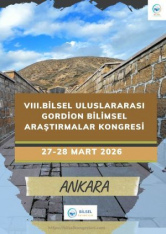 8. Bilsel Uluslararası Gordion Bilimsel Araştırmalar Kongresi